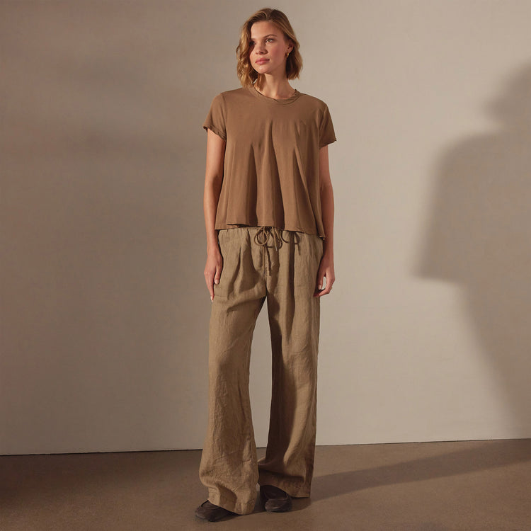 High Gauge Fresca Baby Doll Tee in Cashew | James Perse Los Angeles
