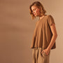 High Gauge Fresca Baby Doll Tee in Cashew | James Perse Los Angeles