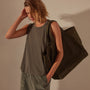 Small Matte Nylon Tote in Olive | James Perse Los Angeles