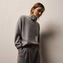 Spun Cashmere Funnel Neck in Heather Grey | James Perse Los Angeles
