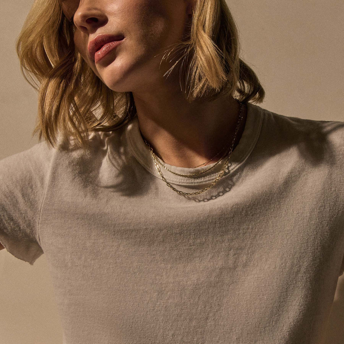 Slub Jersey Shrunken Tee in White | James Perse Los Angeles