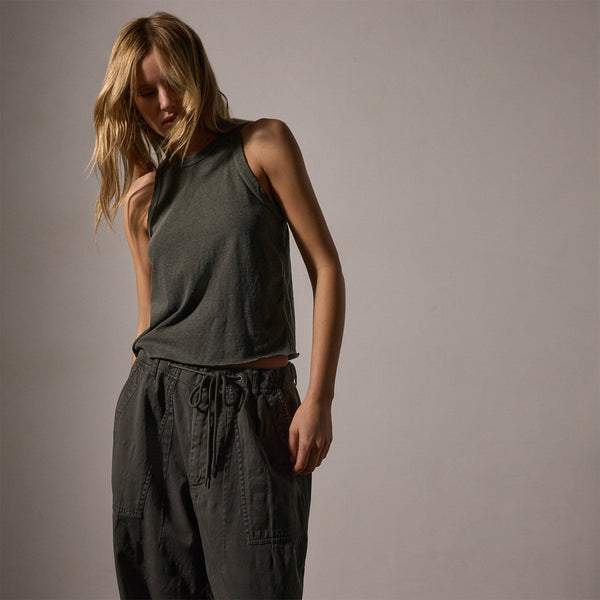 Slub Jersey Muscle Tank in Granite Pigment | James Perse Los Angeles
