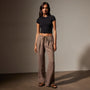 Wide Leg Relaxed Linen Pant in Cargo Pigment | James Perse Los Angeles