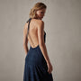 Stretch Velvet Halter Dress in Constellation | James Perse Los Angeles