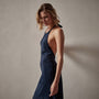 Stretch Velvet Halter Dress in Constellation | James Perse Los Angeles