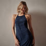 Stretch Velvet Halter Dress in Constellation | James Perse Los Angeles