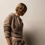 Alpaca Cashmere Wool Zip Hoodie in Soft Beige | James Perse Los Angeles