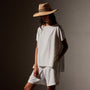 Lightweight Matte Poly Shell Top in White | James Perse Los Angeles