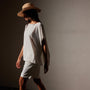 Lightweight Matte Poly Shell Top in White | James Perse Los Angeles