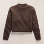 Lightweight Textured Cashmere Crew in Bark | James Perse Los Angeles