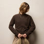 Lightweight Textured Cashmere Crew in Bark | James Perse Los Angeles