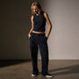 Cropped Shell Top  in Black | James Perse Los Angeles