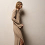 Cotton Blend Jersey Long Sleeve Dress in Coffee | James Perse Los Angeles