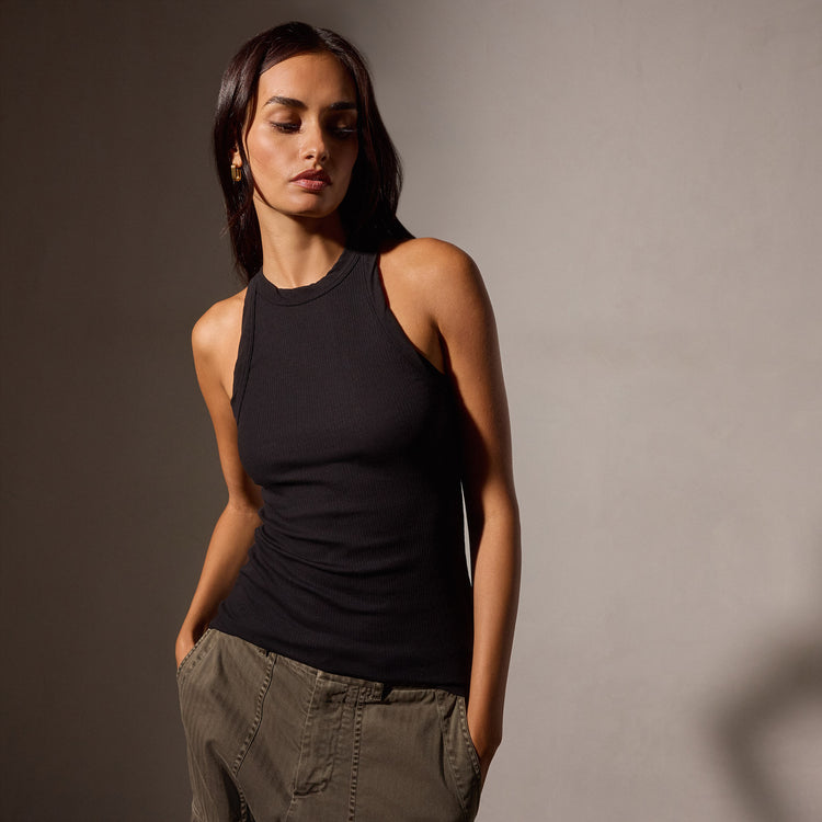 Sunset Tank in Black | James Perse Los Angeles