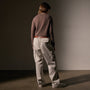 Cashmere Jewel Neck Cardigan in Brown Stone | James Perse Los Angeles