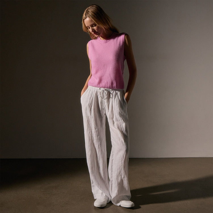 Open Knit Cashmere Vest in Blossom | James Perse Los Angeles