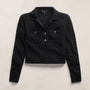 Open Knit Cashmere Polo in Black | James Perse Los Angeles