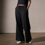 Bi Stretch Wool Wide Leg  in Black | James Perse Los Angeles