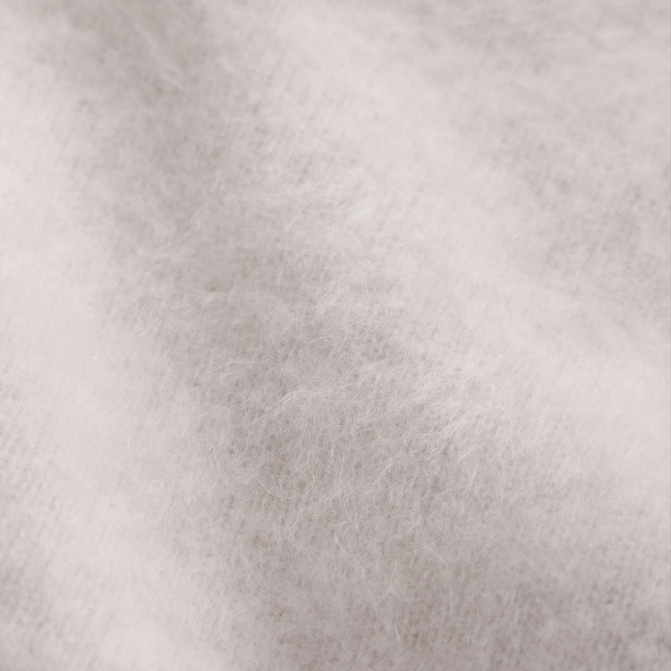 Fuzzy Cashmere Crew Neck in Pearl | James Perse Los Angeles