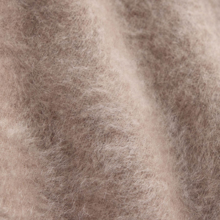 Fuzzy Cashmere Crew Neck in Soft Beige | James Perse Los Angeles