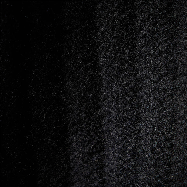 Ribbed Cashmere Funnel Neck in Black | James Perse Los Angeles