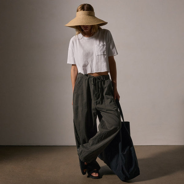 Brushed Jersey Pocket Tee in White | James Perse Los Angeles