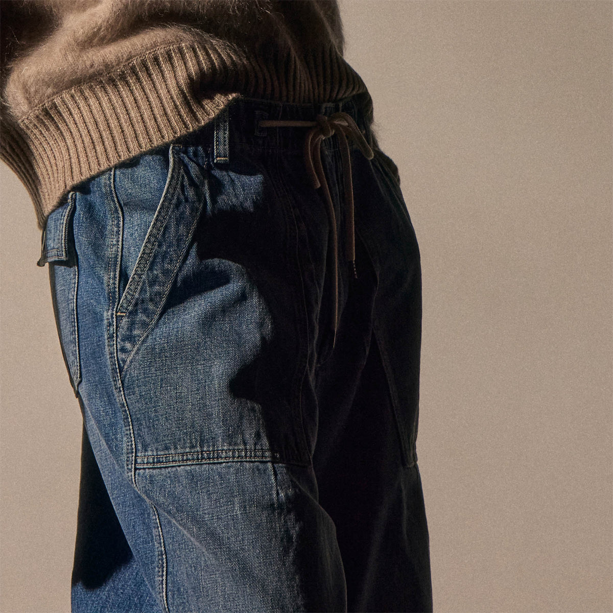 Denim Military Pant in Medium Wash | James Perse Los Angeles