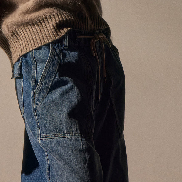 Denim Military Pant in Medium Wash | James Perse Los Angeles