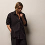 Supima Poplin Shirting in Black | James Perse Los Angeles