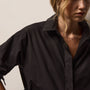 Supima Poplin Shirting in Black | James Perse Los Angeles