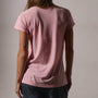 Cotton Crepe Deep Uneck Tee in Peony | James Perse Los Angeles