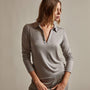 Tencel Cashmere Open Polo in Dapple | James Perse Los Angeles