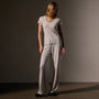 Sheer Slub Casual V Neck in Light Mist | James Perse Los Angeles