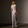Sheer Slub Casual V Neck in Light Mist | James Perse Los Angeles