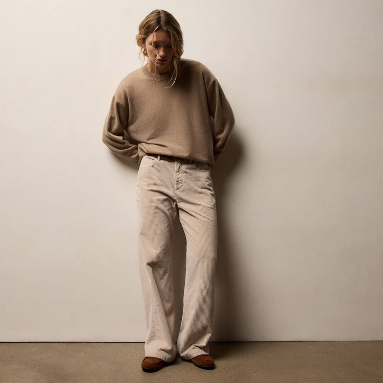 Corduroy Straight Leg Pant in Stone Pigment | James Perse Los Angeles
