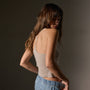 Cotton Cshmr Ribbed Rcr Bck Tank in Salt | James Perse Los Angeles