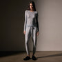 Cotton Cashmere Blend Ribbed Long Sleeve Crew in Grey Glacier | James Perse Los Angeles