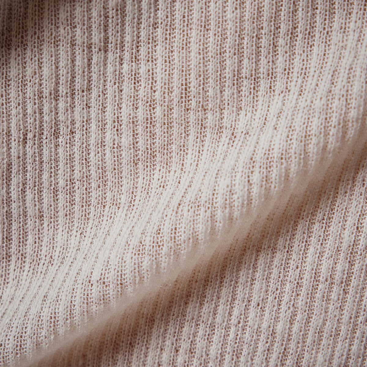 Cotton Cashmere Blend Ribbed Turtleneck in Ivory | James Perse Los Angeles