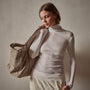 Cotton Cashmere Blend Ribbed Turtleneck in Ivory | James Perse Los Angeles