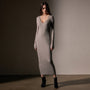 Cashmere Rib Deep V Neck  in Dapple | James Perse Los Angeles