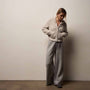 Women's Cozy Fleece Zip Hoodie & Cozy Wide Leg Sweat Pant Gift Set In Heather Grey | James Perse Los Angeles