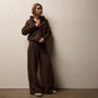 Women's Cozy Fleece Zip Hoodie & Cozy Wide Leg Sweat Pant Gift Set In Porcupine | James Perse Los Angeles
