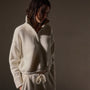 Cozy Oversized Half Zip  in Ivory | James Perse Los Angeles