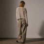 Cotton Linen Open Knit Pullover in Natural | James Perse Los Angeles