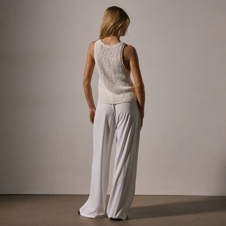 Cotton Linen Knit Tank in White | James Perse Los Angeles