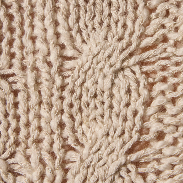 Cotton Linen Cable Knt Sweater in Natural | James Perse Los Angeles