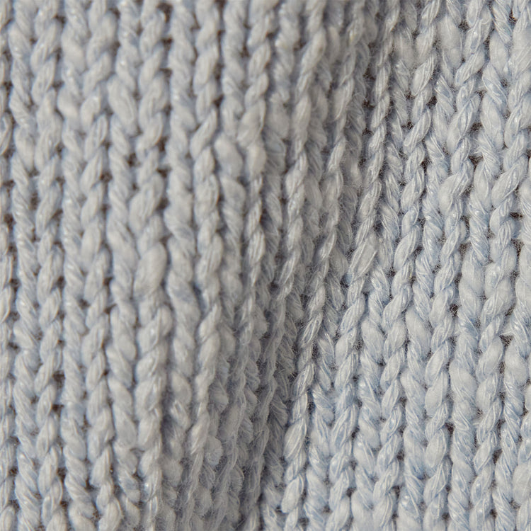 Cotton Linen Boatneck Sweater in Bleached Blue | James Perse Los Angeles