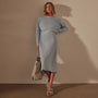 Cotton Linen Boatneck Sweater in Bleached Blue | James Perse Los Angeles