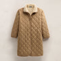 Long Nylon Quilted Coat in Toffee/Ivory | James Perse Los Angeles