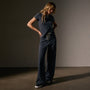 Wide Leg Sweatpant  in Blue Noir Pigment | James Perse Los Angeles